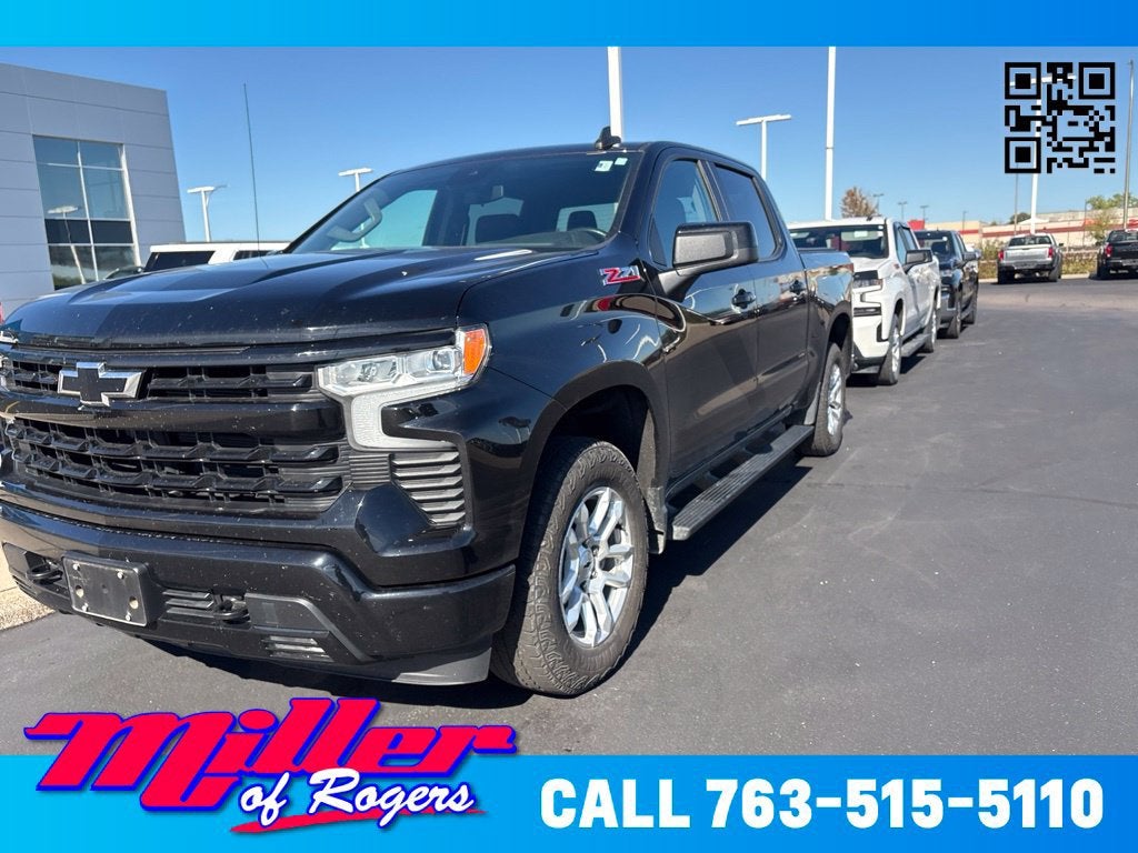 Black 2022 Chevrolet Silverado 1500 Pickup Truck Four-Wheel Drive Automatic