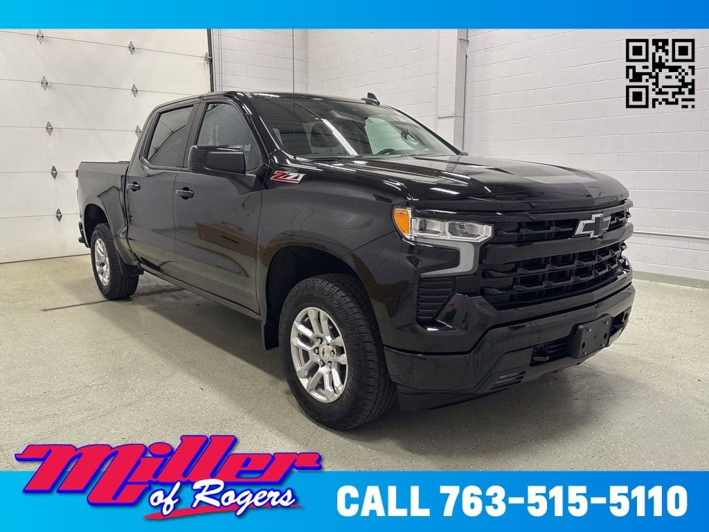 Black 2024 Chevrolet Silverado 1500 Pickup Truck Four-Wheel Drive Automatic
