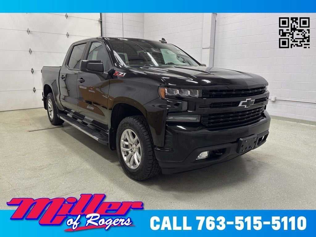 Black 2022 Chevrolet Silverado 1500 Pickup Truck Four-Wheel Drive Automatic