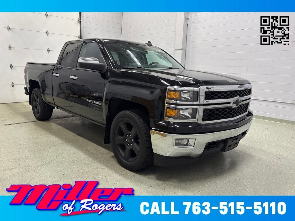 Black 2015 Chevrolet Silverado 1500 Pickup Truck Four-Wheel Drive Automatic