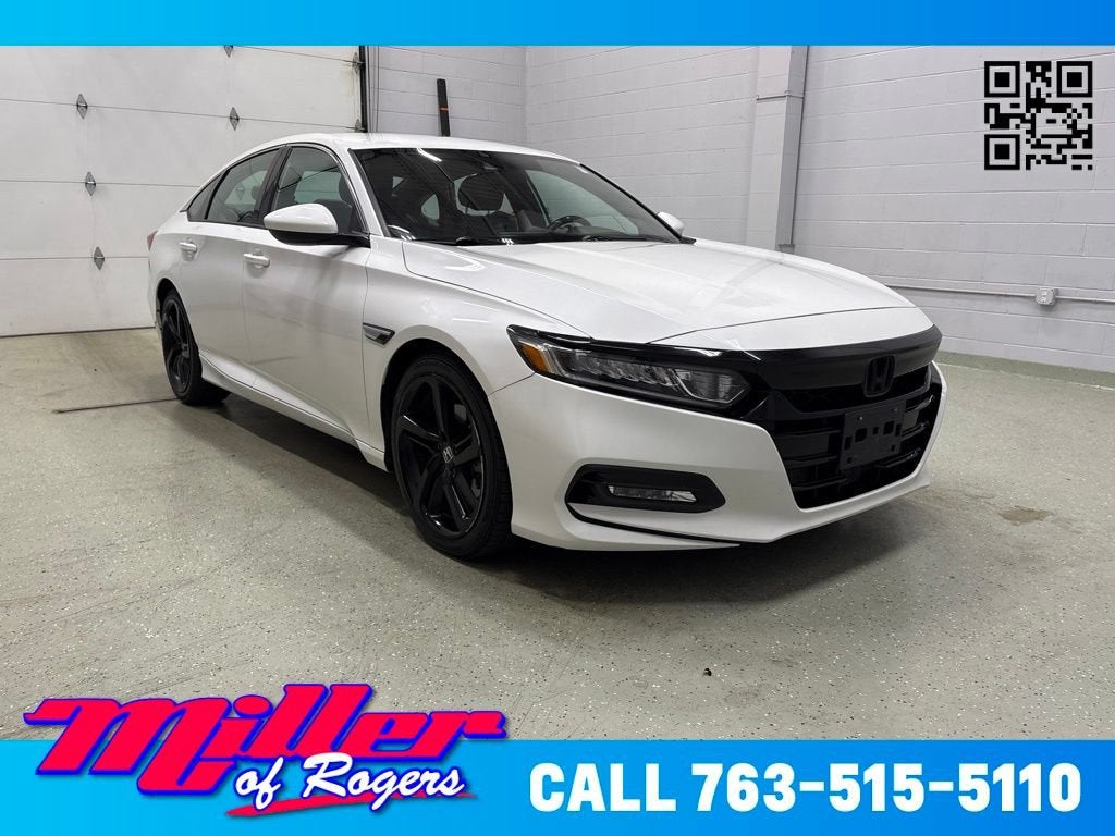 White 2019 Honda Accord Sedan Front-Wheel Drive 
