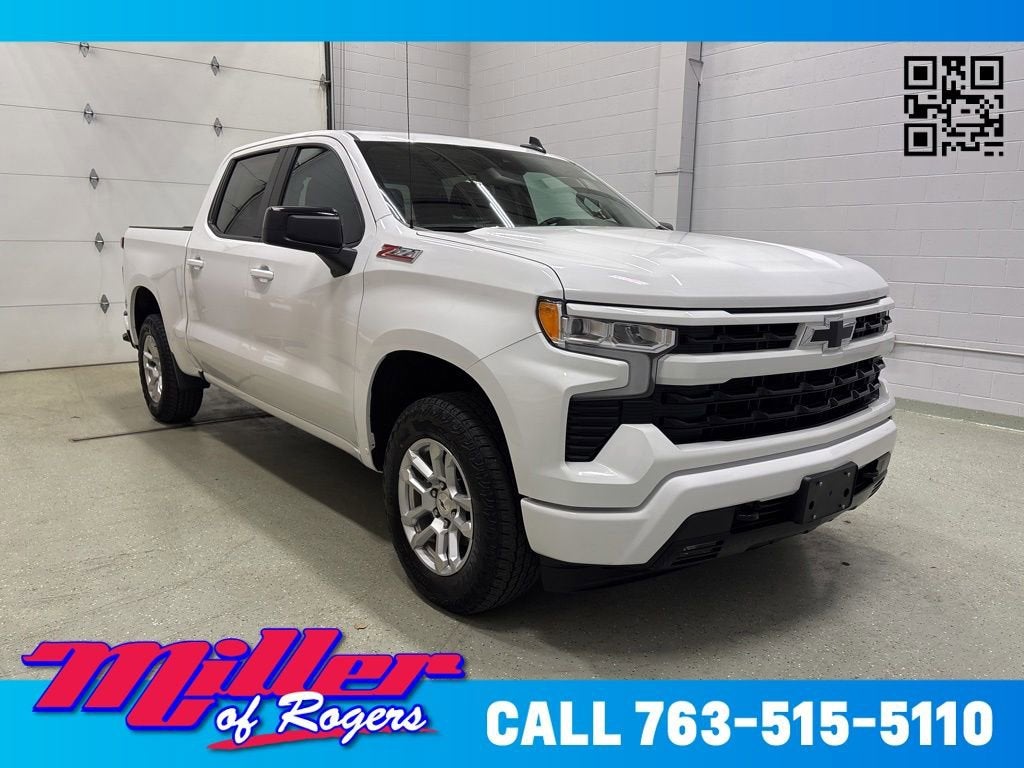 Summit White 2023 Chevrolet Silverado 1500 Pickup Truck Four-Wheel Drive Automatic