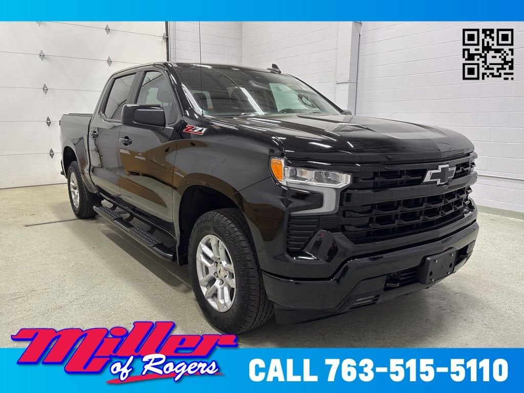 Black 2024 Chevrolet Silverado 1500 Pickup Truck Four-Wheel Drive Automatic