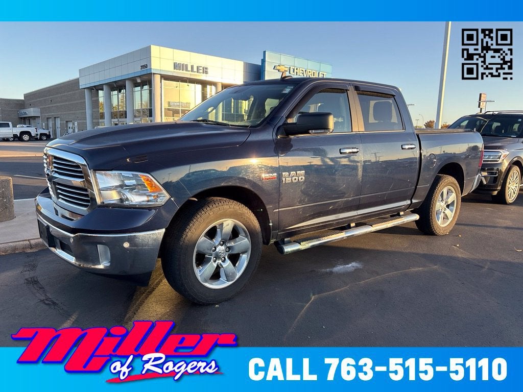 Blue 2017 RAM 1500 Pickup Truck Four-Wheel Drive 