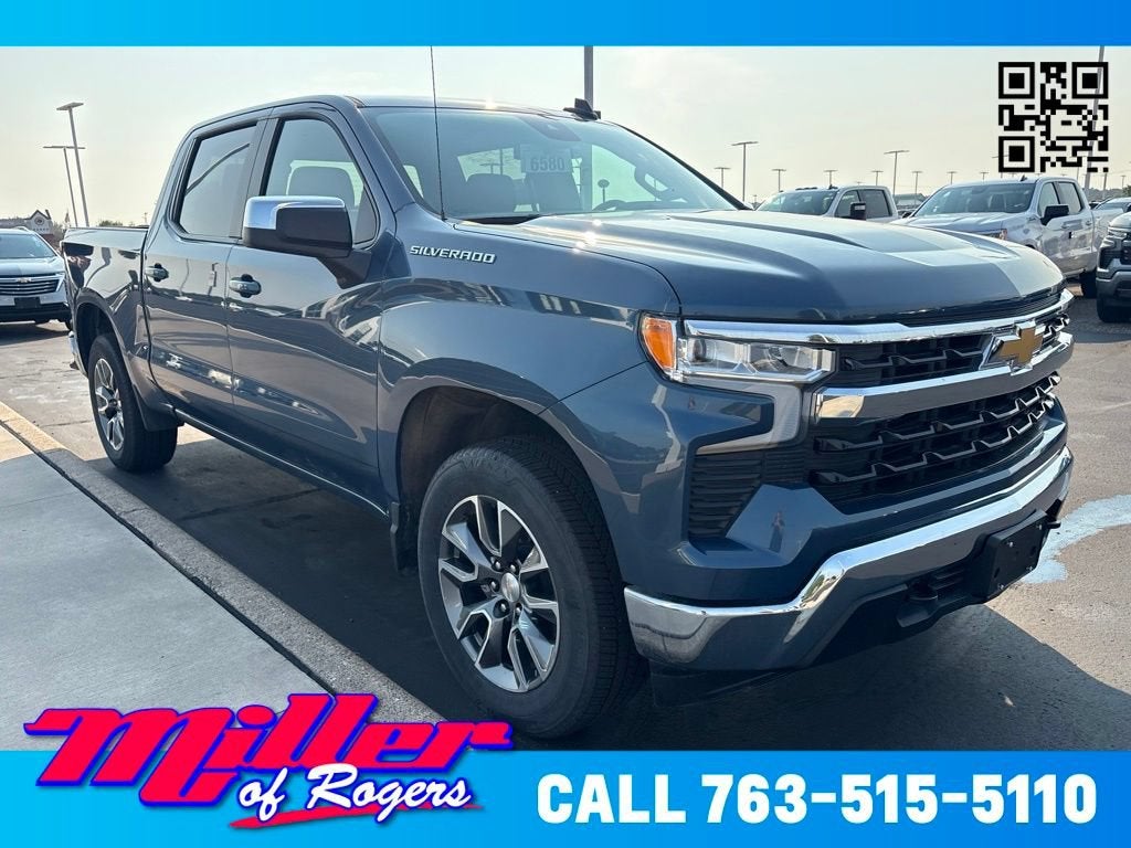 Lakeshore Blue Metallic 2024 Chevrolet Silverado 1500 Pickup Truck Four-Wheel Drive Automatic