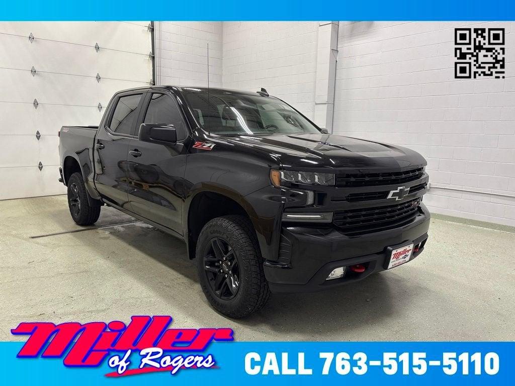 Black 2021 Chevrolet Silverado 1500 Pickup Truck Four-Wheel Drive Automatic