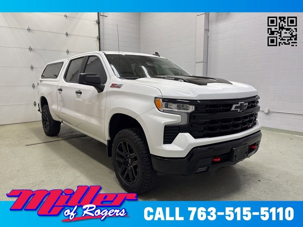 Summit White 2023 Chevrolet Silverado 1500 Pickup Truck Four-Wheel Drive Automatic
