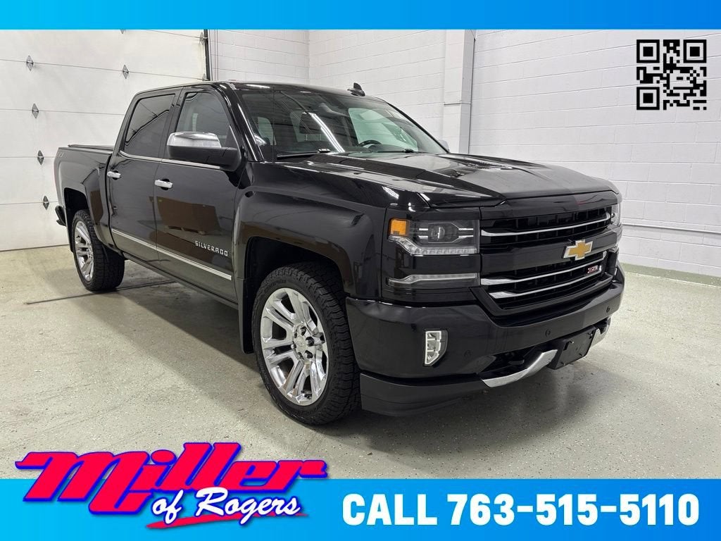 Black 2018 Chevrolet Silverado 1500 Pickup Truck Four-Wheel Drive Automatic