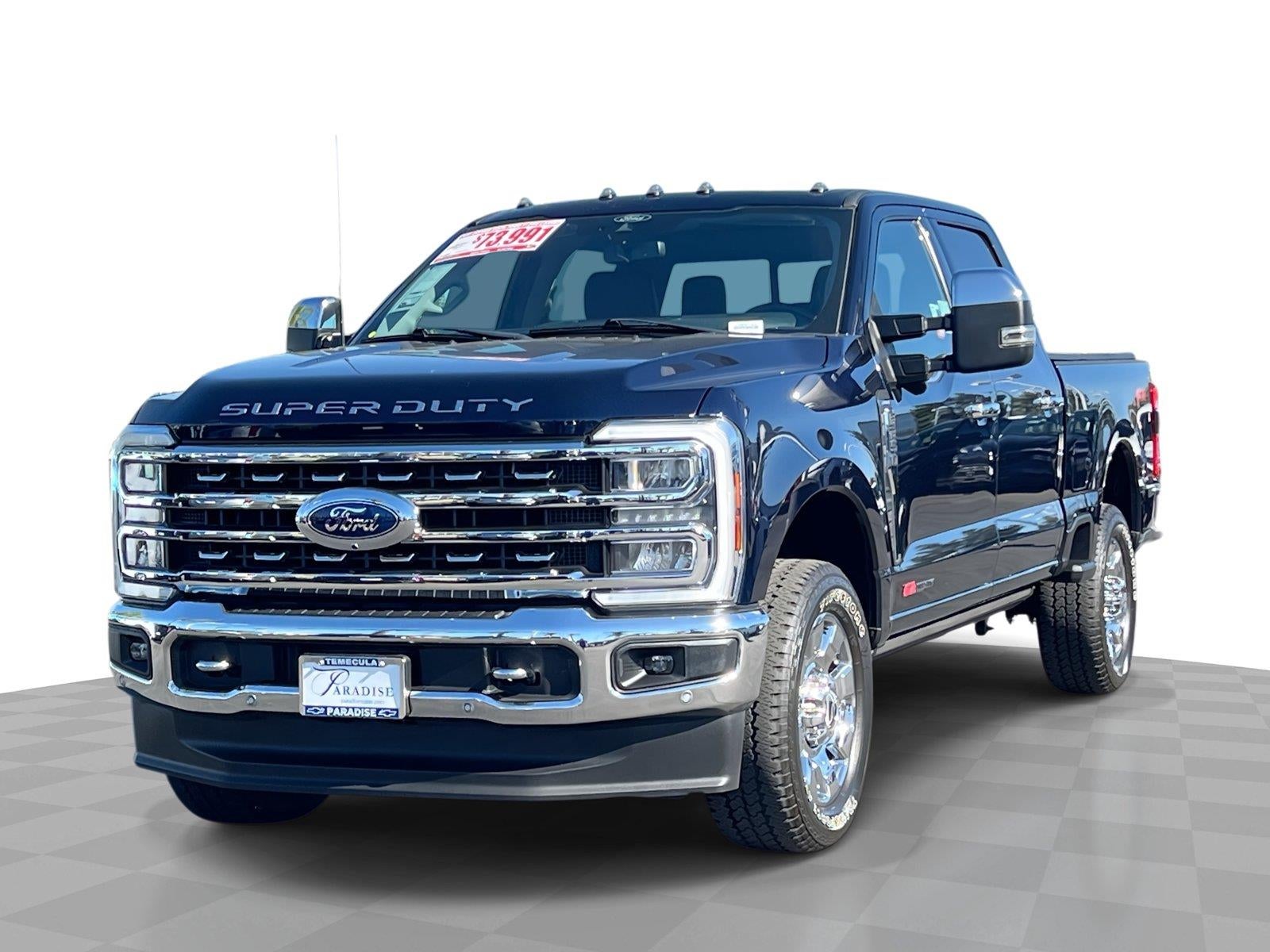 Blue 2024 Ford F-250 Super Duty Pickup Truck Four-Wheel Drive Automatic
