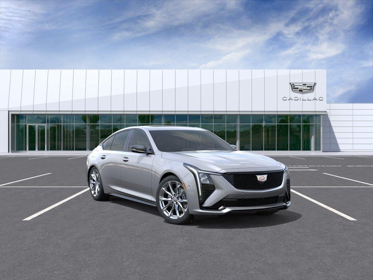 Argent Silver Metallic 2026 Cadillac CT5 Sport AWD Sedan All-Wheel Drive Automatic