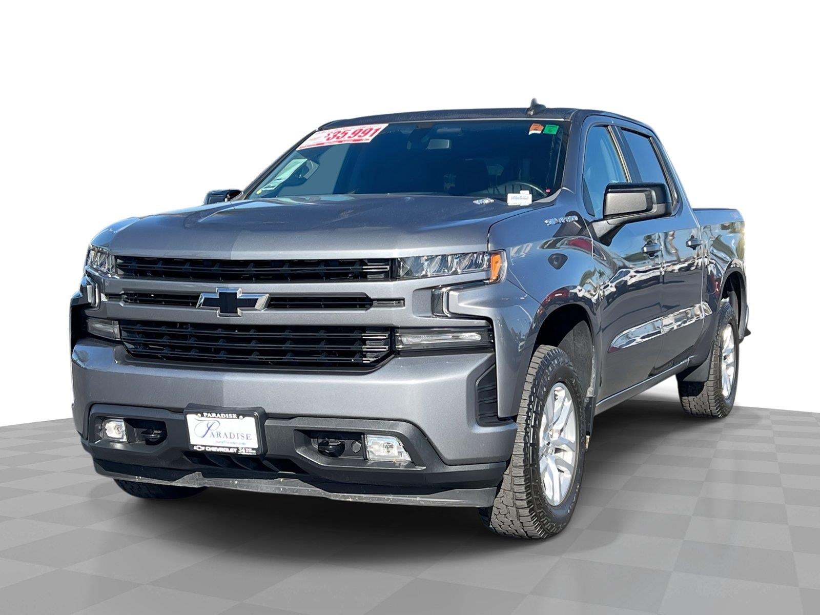 Gray (Satin Steel Metallic) 2020 Chevrolet Silverado 1500 Pickup Truck Four-Wheel Drive Automatic