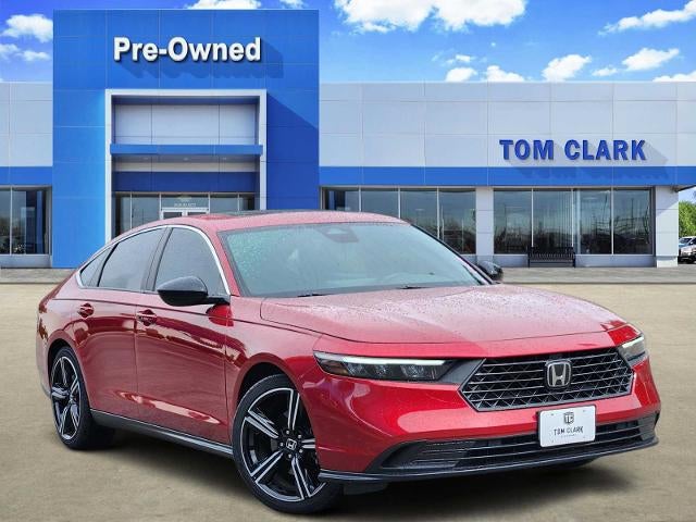 Red 2023 Honda Accord Hybrid Sport FWD Sedan Front-Wheel Drive Automatic