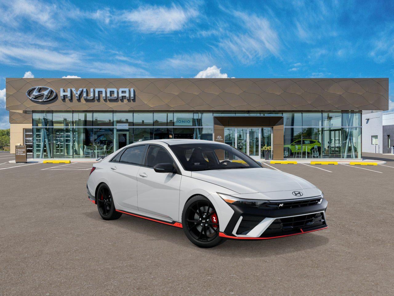 Atlas White 2026 Hyundai Elantra N Sedan Front-Wheel Drive 8-Speed Automatic