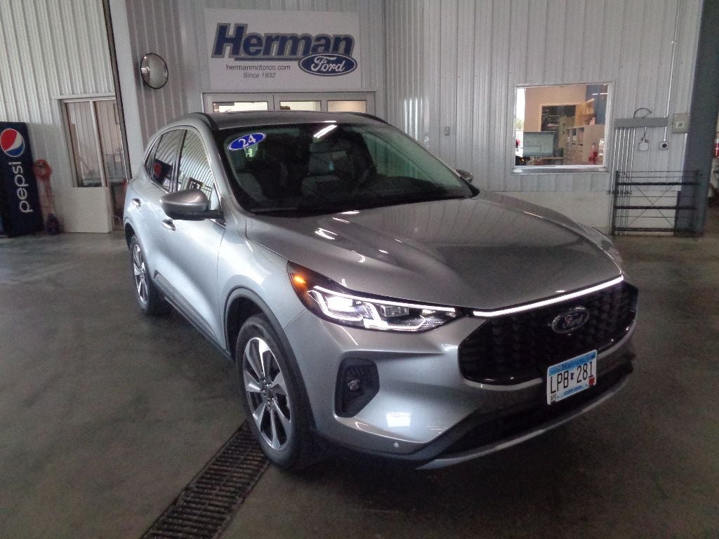 Iconic Silver Metallic 2024 Ford Escape SUV / Crossover All-Wheel Drive Continuously Variable Transmission