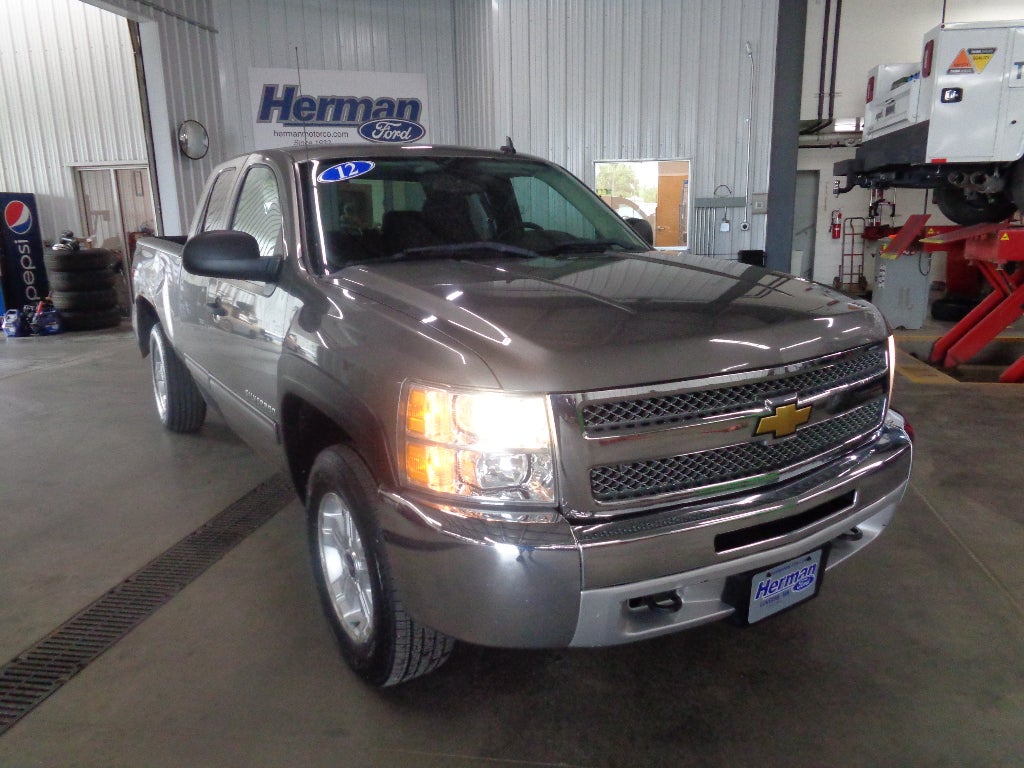 Gray 2012 Chevrolet Silverado 1500 LT Extended Cab 4WD Pickup Truck Four-Wheel Drive Automatic