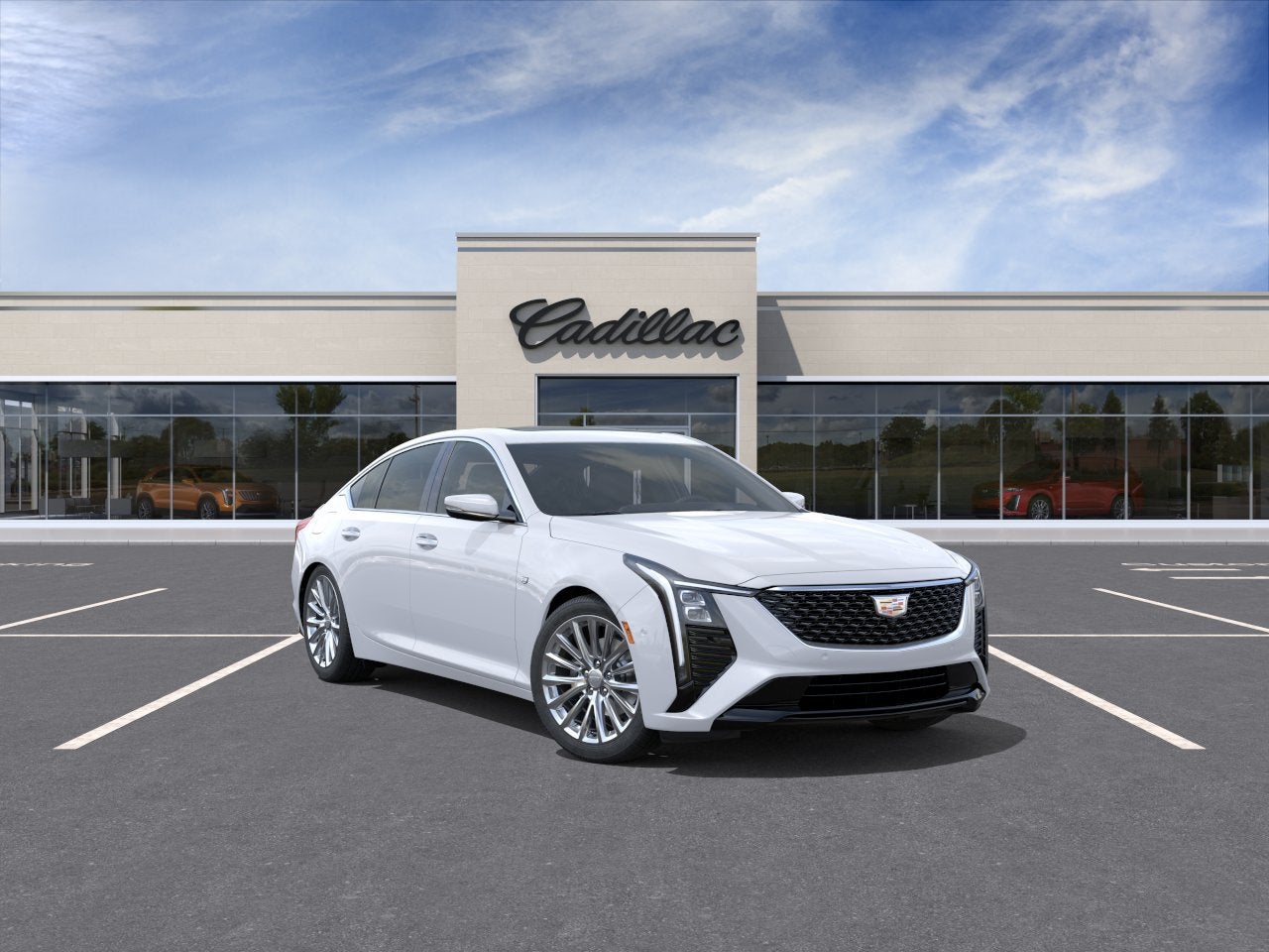 Vibrant White Tricoat 2026 Cadillac CT5 Sedan All-Wheel Drive Automatic