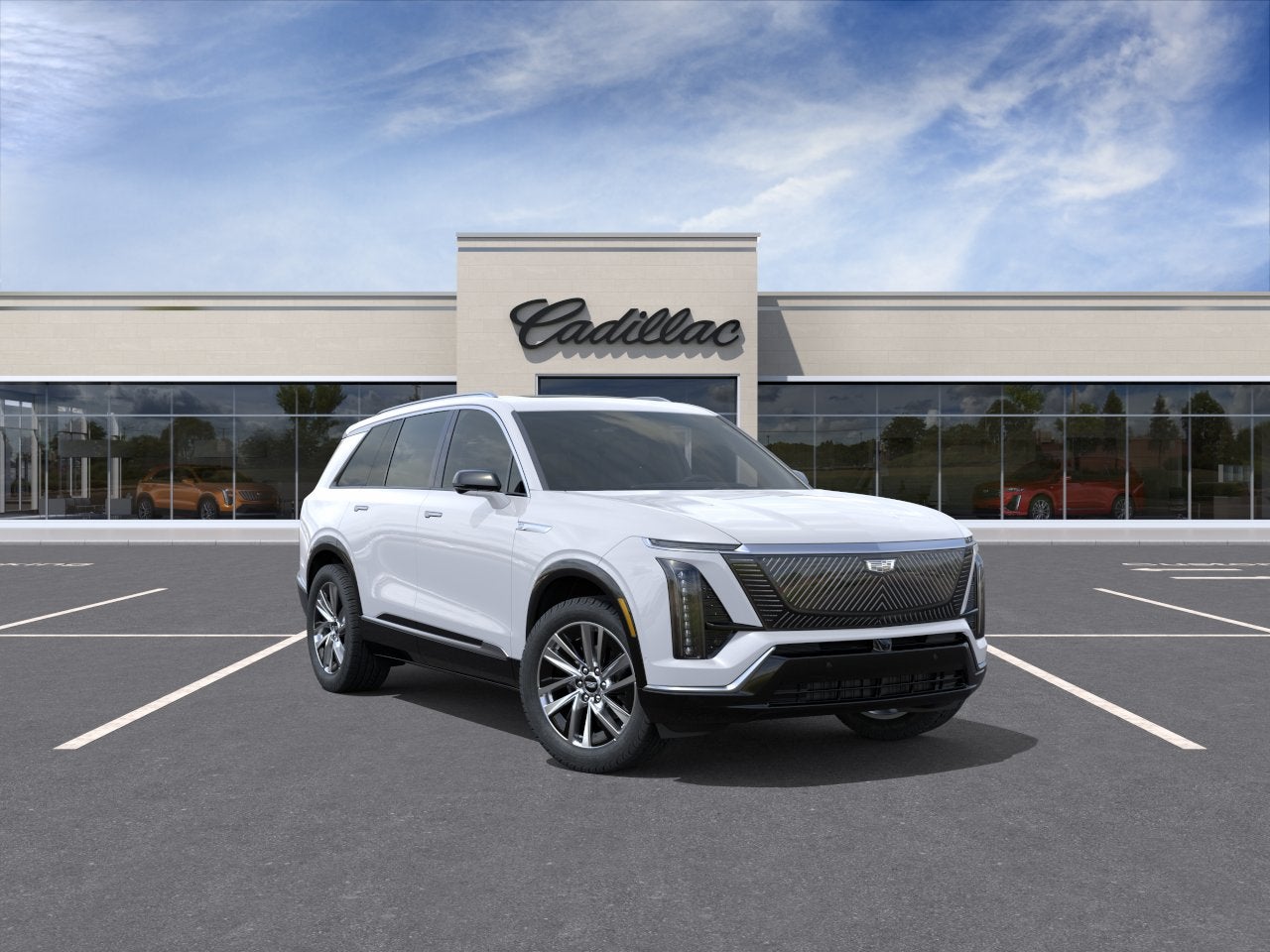 Vibrant White Tricoat 2027 Cadillac VISTIQ SUV / Crossover All-Wheel Drive Automatic