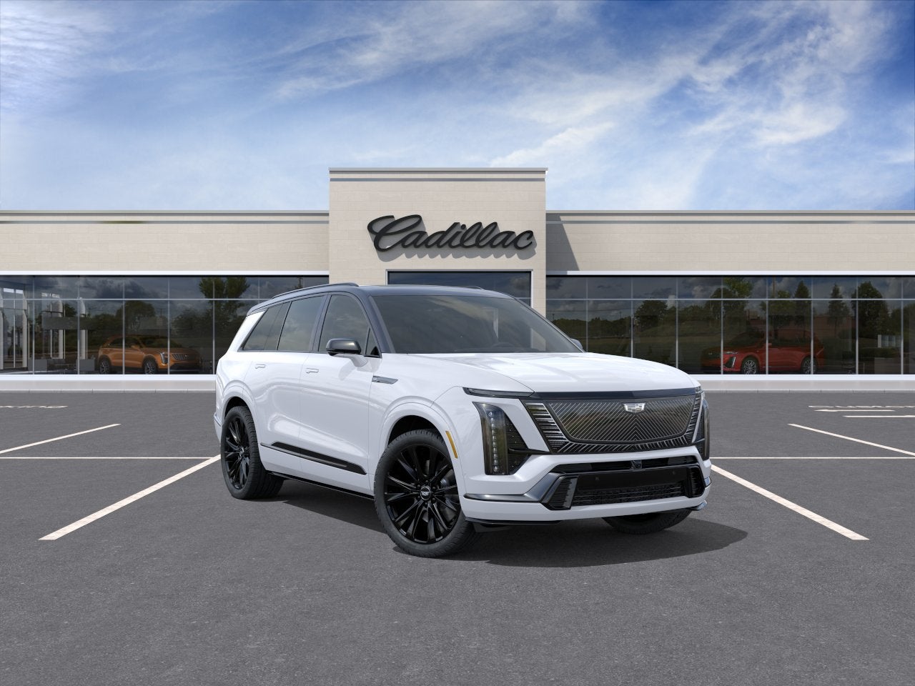 Vibrant White Tricoat 2027 Cadillac VISTIQ SUV / Crossover All-Wheel Drive Automatic
