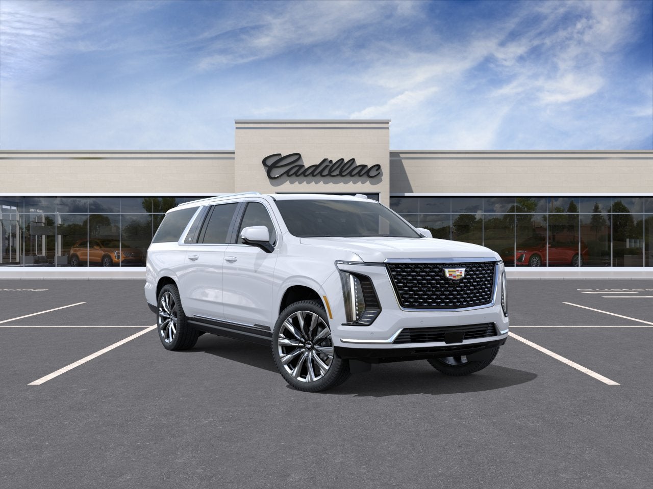 Vibrant White Tricoat 2026 Cadillac Escalade ESV SUV / Crossover Four-Wheel Drive Automatic