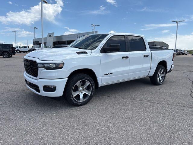 Bright White Clearcoat 2025 RAM 1500 Tradesman Crew Cab 4WD Pickup Truck Four-Wheel Drive Automatic