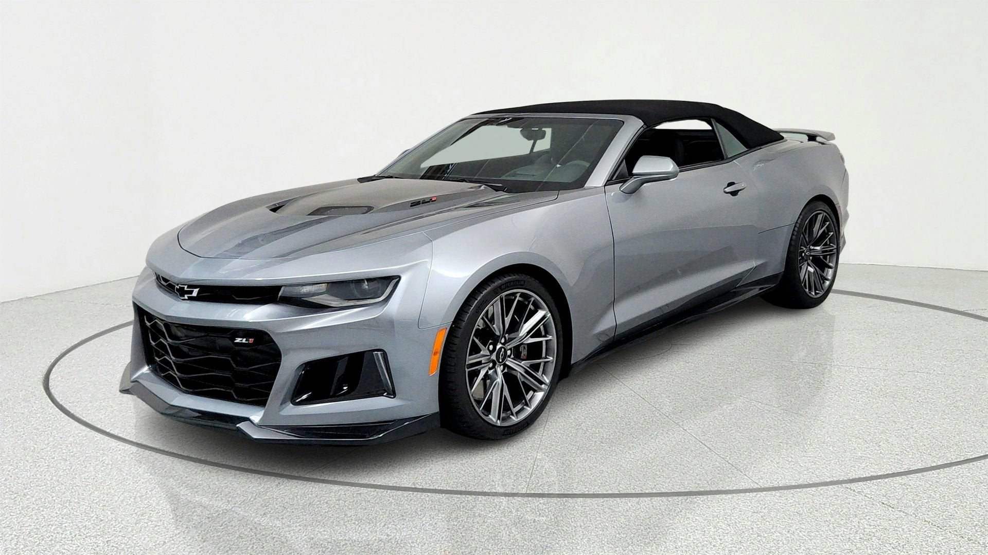 Gray (Satin Steel Metallic) 2022 Chevrolet Camaro Convertible Rear-Wheel Drive Manual