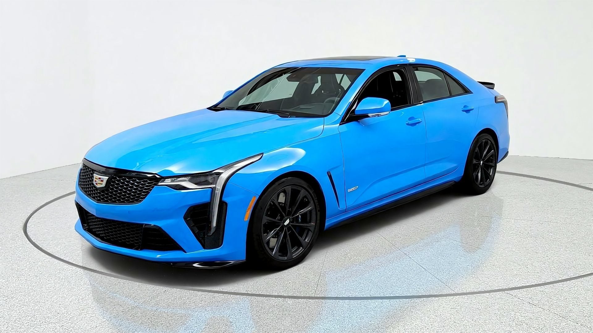 Electric Blue 2023 Cadillac CT4-V Blackwing Sedan Rear-Wheel Drive Manual
