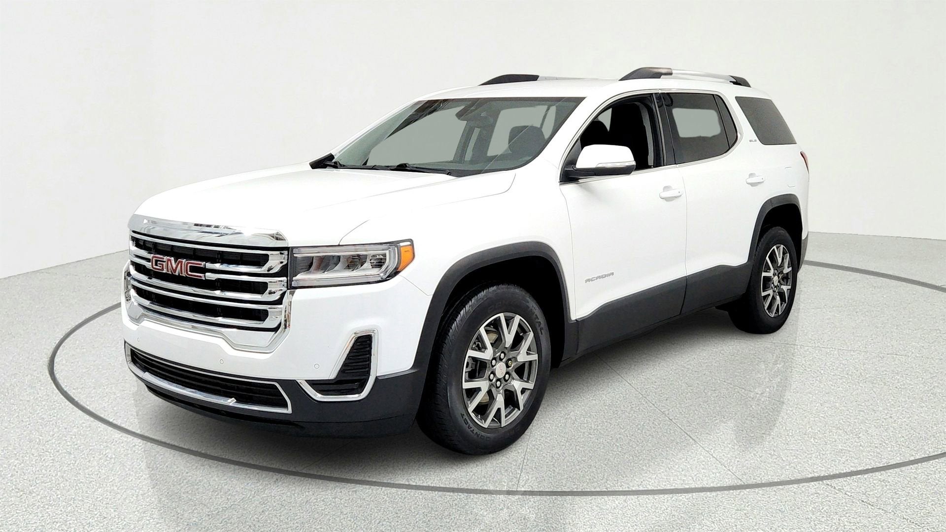 Summit White 2021 GMC Acadia SLE FWD SUV / Crossover Front-Wheel Drive Automatic