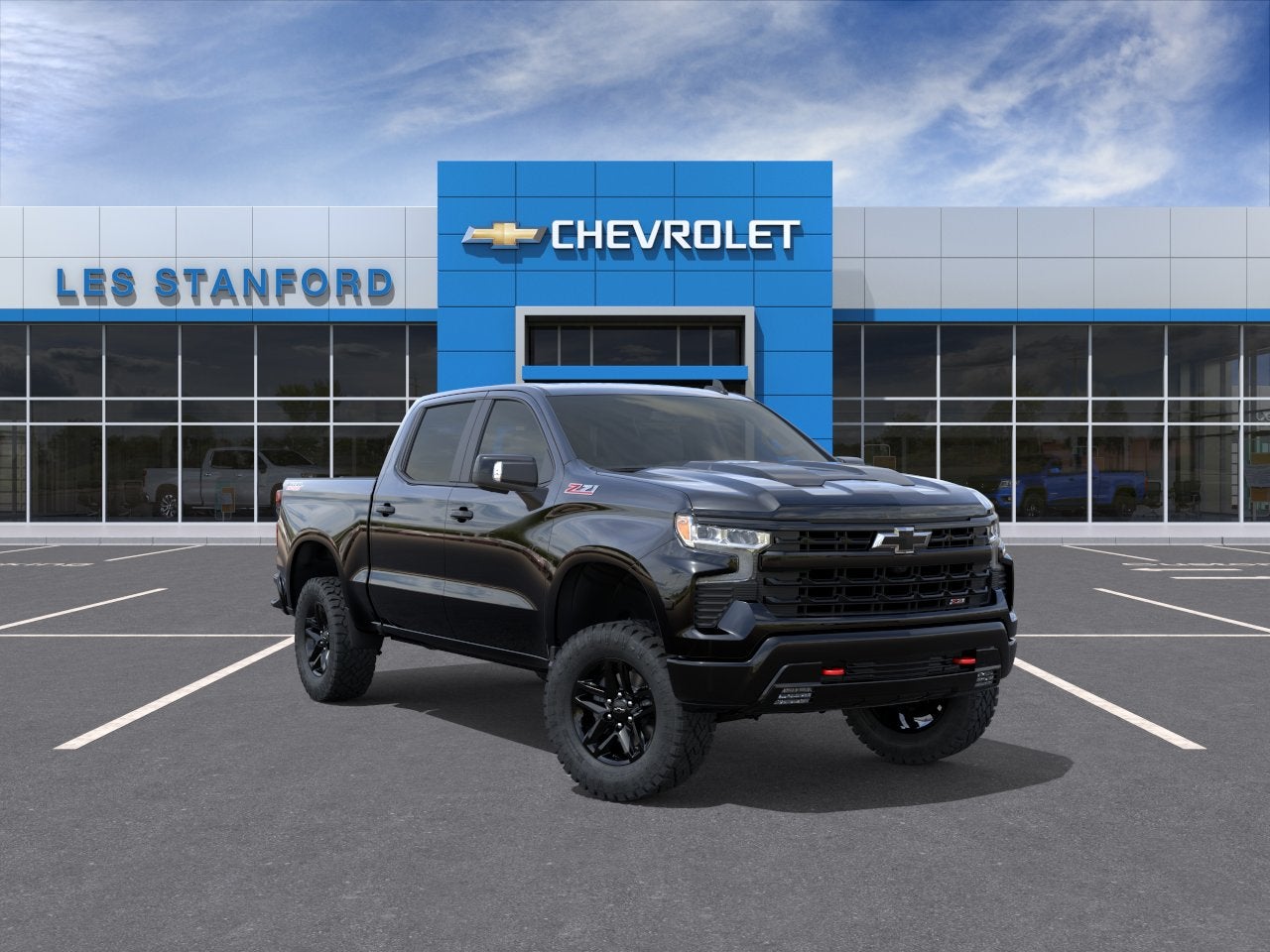 Black 2026 Chevrolet Silverado 1500 Pickup Truck Four-Wheel Drive Automatic