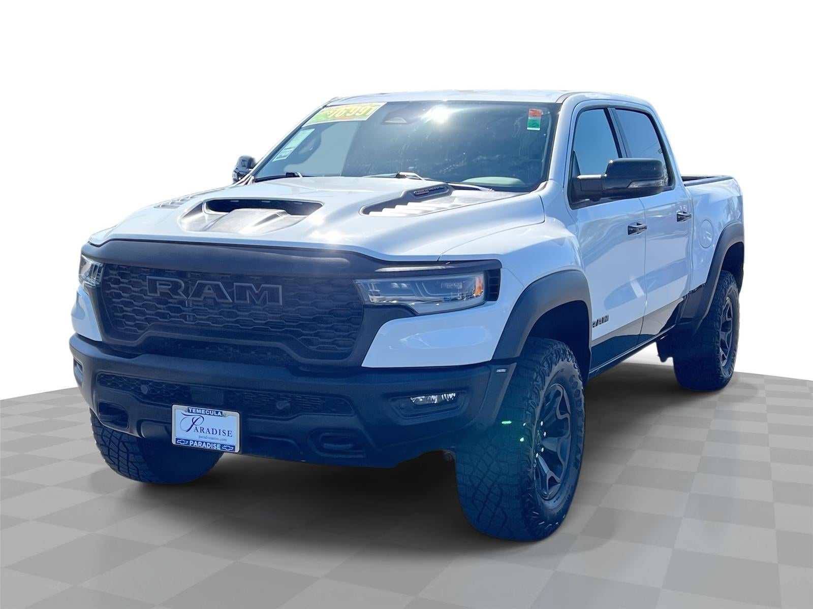 White 2025 RAM 1500 RHO Crew Cab AWD Pickup Truck All-Wheel Drive 8-Speed Automatic