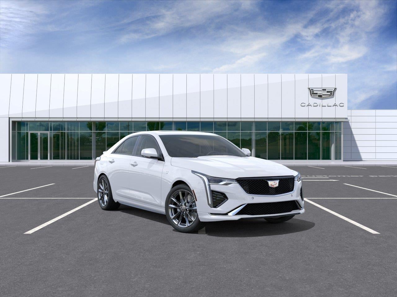 Vibrant White Tricoat (Late Availability) 2026 Cadillac CT4 Sport RWD Sedan Rear-Wheel Drive Automatic