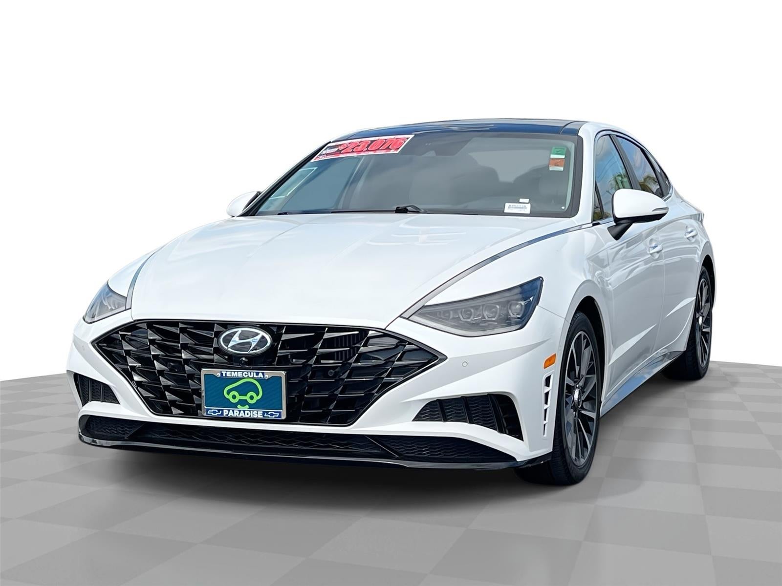 White 2022 Hyundai Sonata Sedan Front-Wheel Drive Automatic