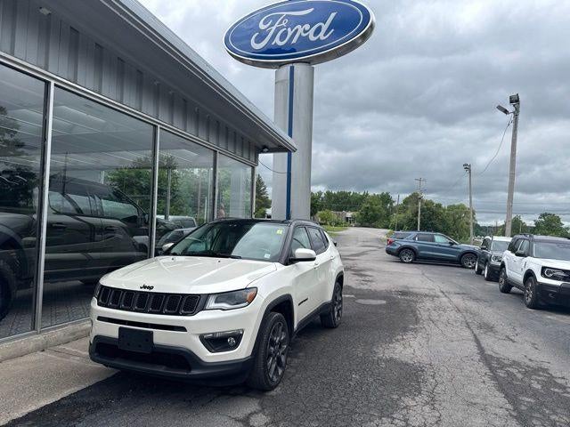 Pearl White Tri Coat 2019 Jeep Compass SUV / Crossover Four-Wheel Drive Automatic