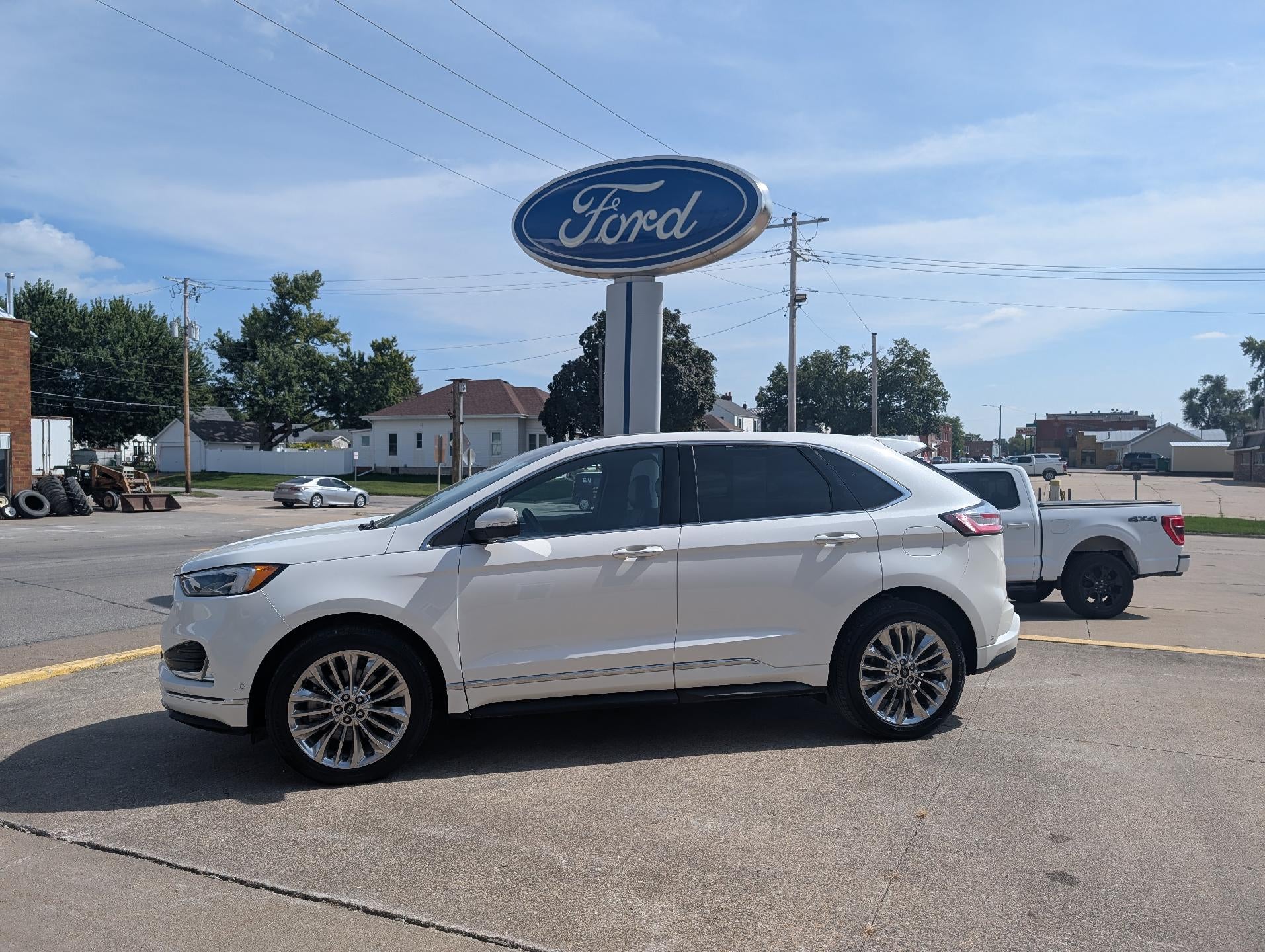 Star White Metallic Tri-Coat 2020 Ford Edge SUV / Crossover All-Wheel Drive 8-Speed Automatic