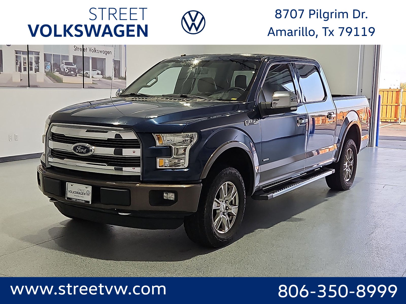 Blue Jeans Metallic 2016 Ford F-150 Pickup Truck Four-Wheel Drive 6-Speed Automatic