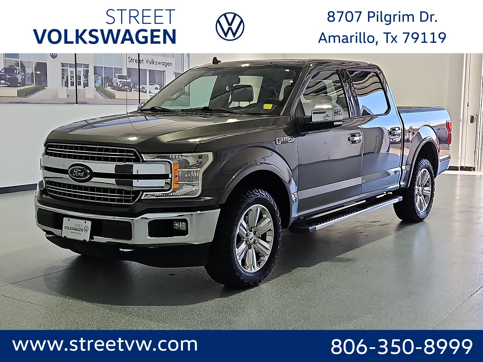 Gray (Magnetic) 2018 Ford F-150 Lariat SuperCrew 4WD Pickup Truck Four-Wheel Drive Automatic
