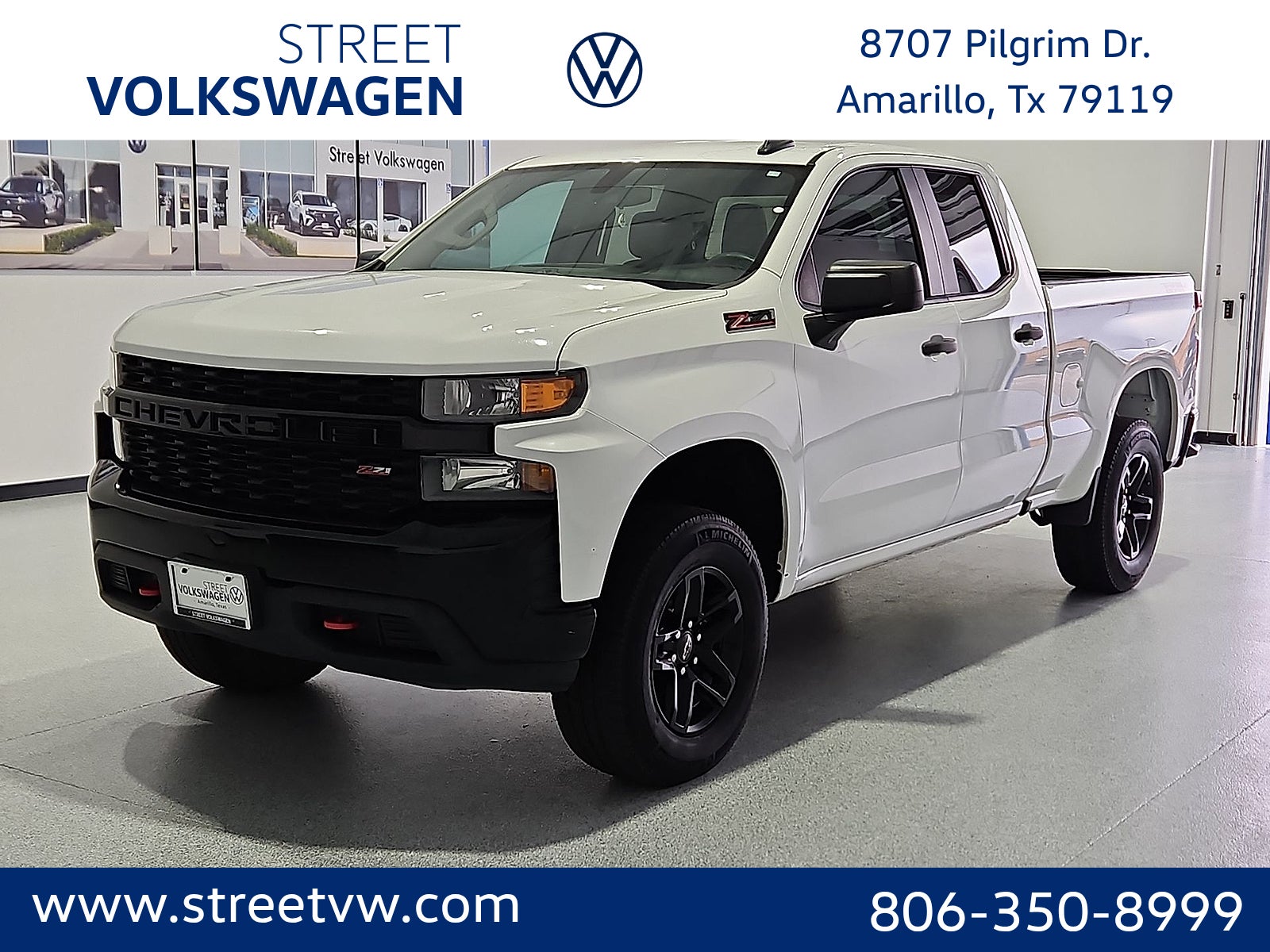 Summit White 2020 Chevrolet Silverado 1500 Pickup Truck Four-Wheel Drive Automatic