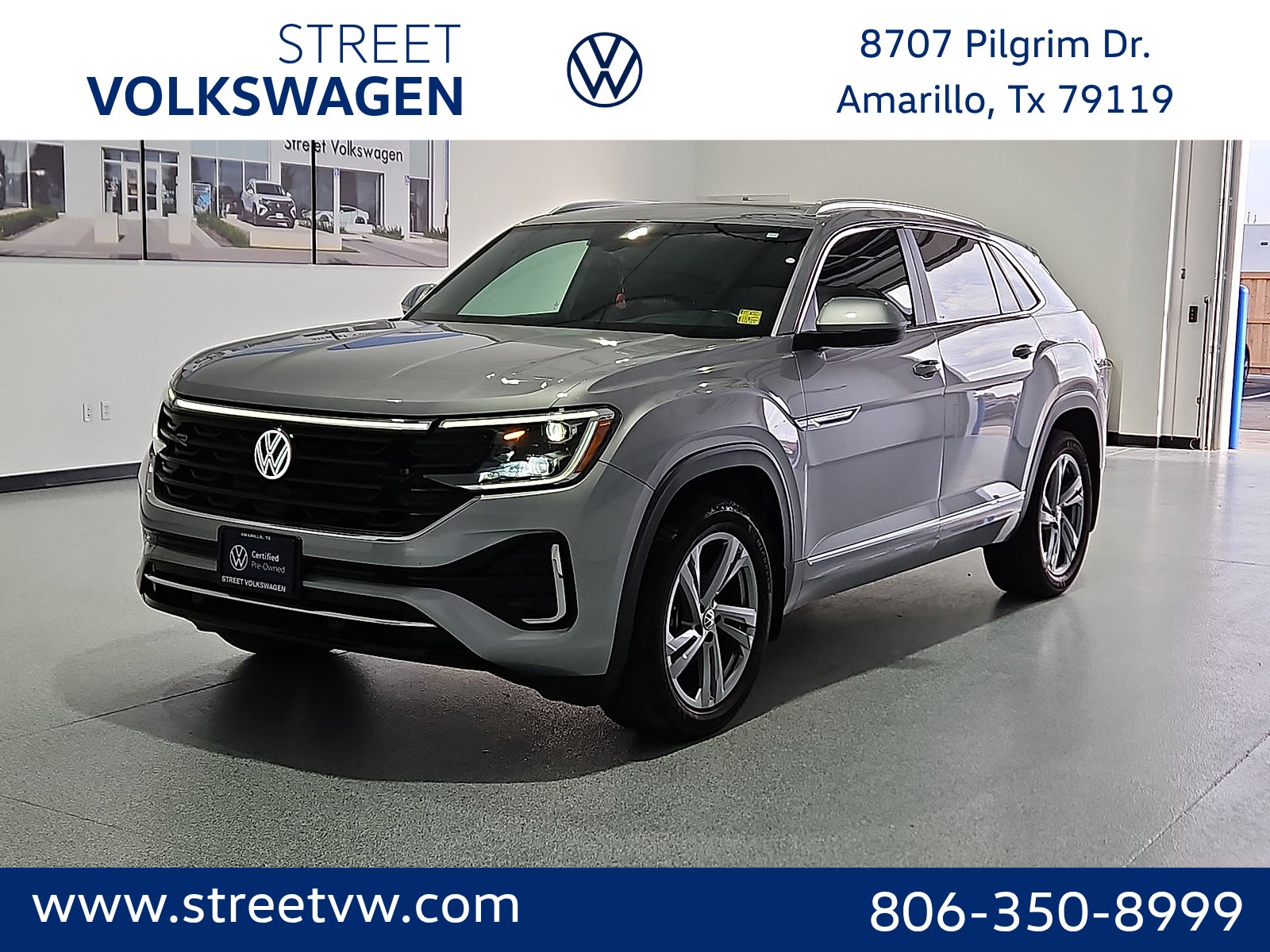 Silver Mist Metallic 2024 Volkswagen Atlas Cross Sport SUV / Crossover All-Wheel Drive 8-Speed Automatic
