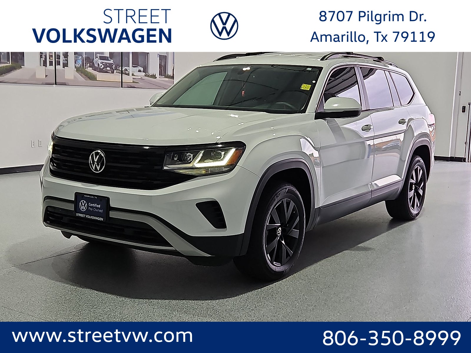 Pure White 2021 Volkswagen Atlas S FWD SUV / Crossover Front-Wheel Drive Automatic