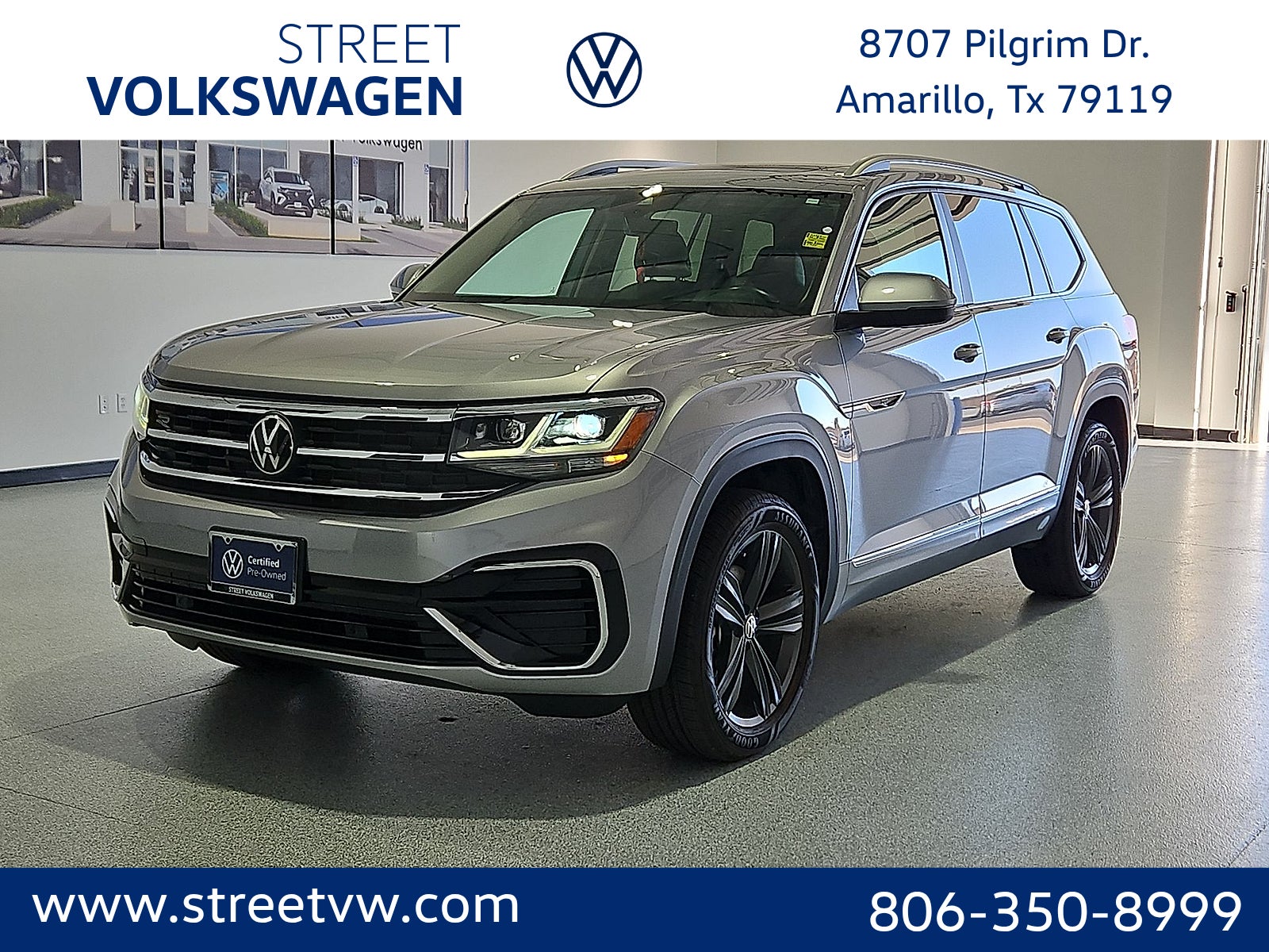 Pyrite Silver Metallic 2022 Volkswagen Atlas SUV / Crossover All-Wheel Drive 8-Speed Automatic