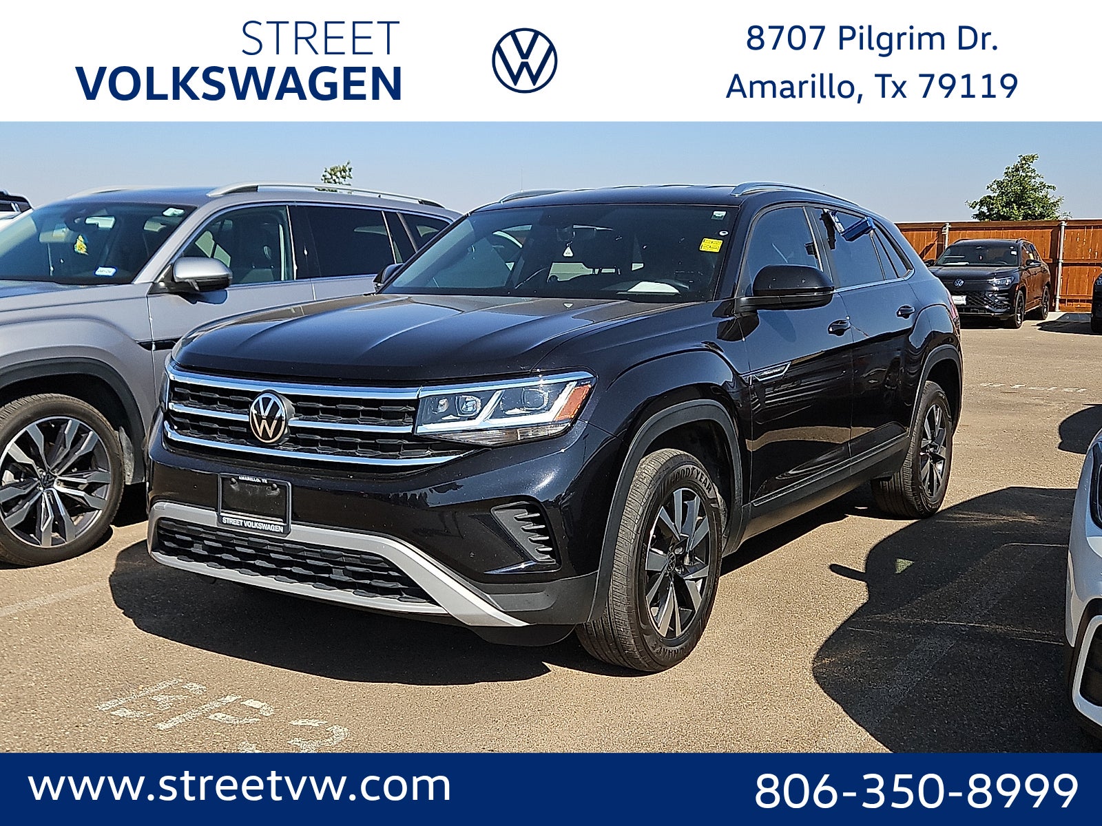 Deep Black 2023 Volkswagen Atlas Cross Sport SUV / Crossover Front-Wheel Drive 8-Speed Automatic