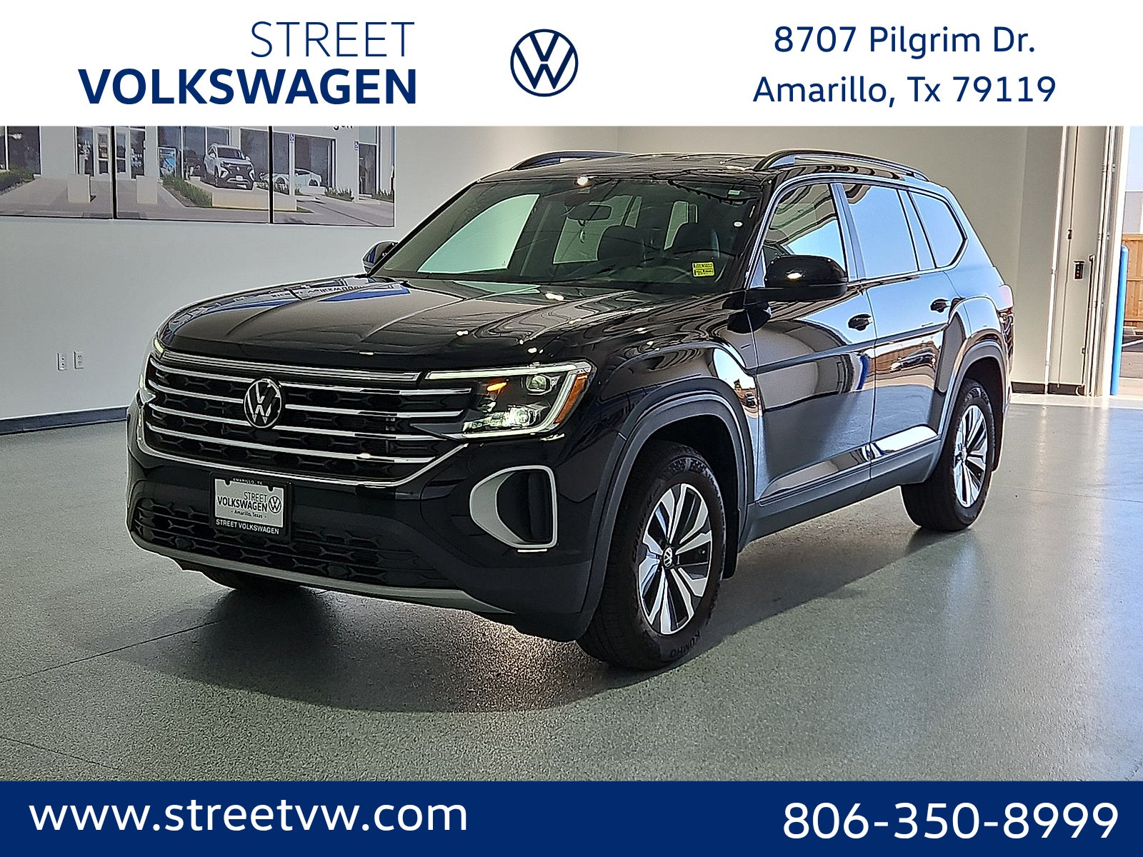 Deep Black Pearl 2026 Volkswagen Atlas SUV / Crossover Front-Wheel Drive 8-Speed Automatic
