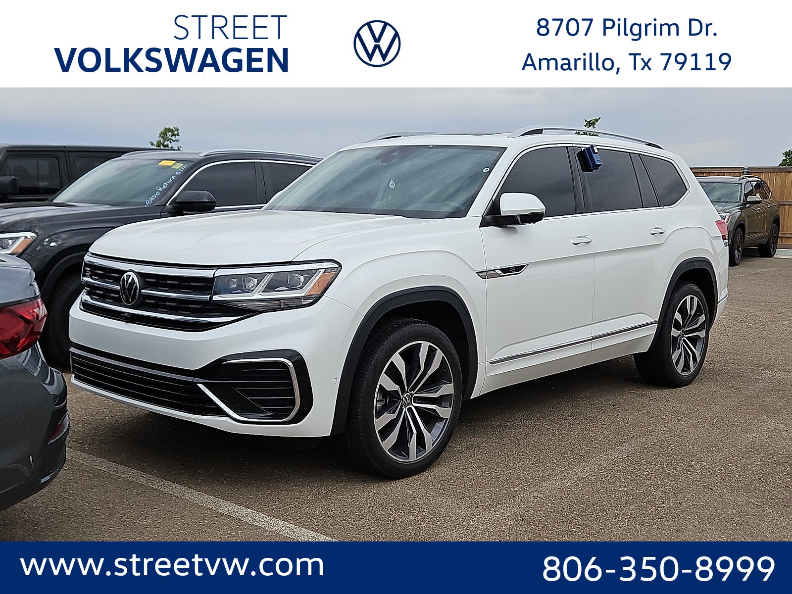 Oryx White Pearl 2022 Volkswagen Atlas V6 SEL Premium R-Line 4Motion SUV / Crossover All-Wheel Drive Automatic
