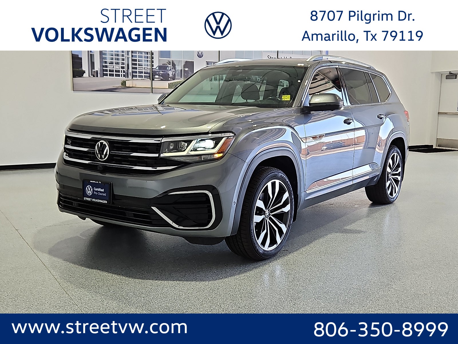 Platinum Gray Metallic 2023 Volkswagen Atlas SUV / Crossover All-Wheel Drive 8-Speed Automatic
