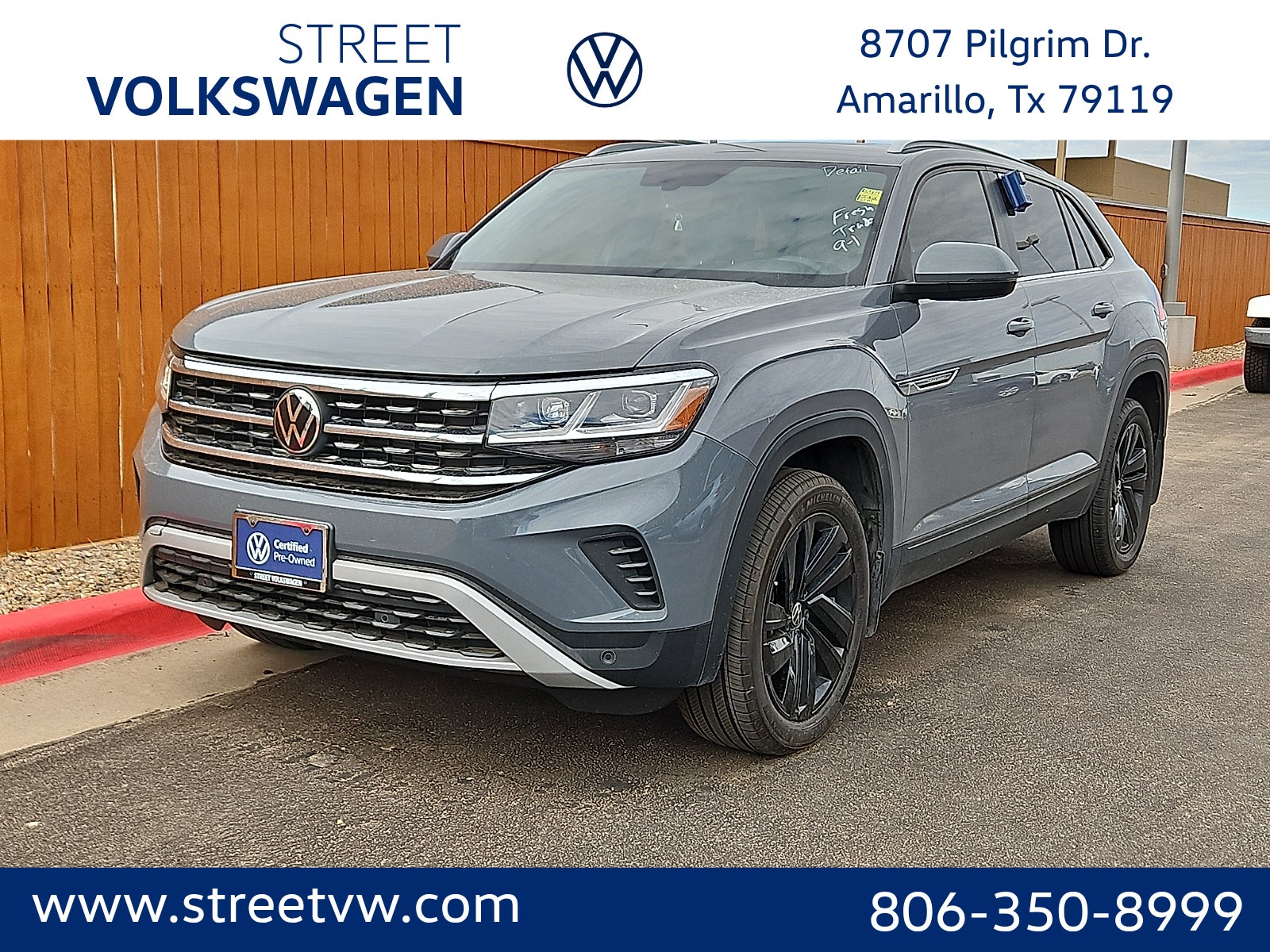 Gray 2022 Volkswagen Atlas Cross Sport SUV / Crossover Front-Wheel Drive 8-Speed Automatic