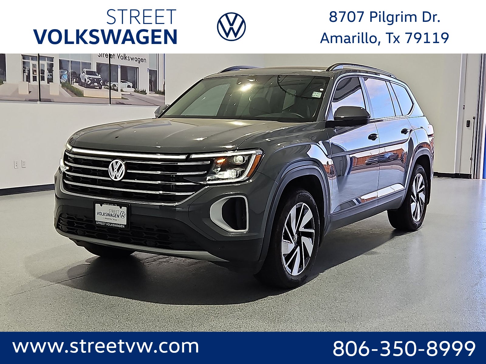 Pure Gray 2026 Volkswagen Atlas SUV / Crossover Front-Wheel Drive 8-Speed Automatic