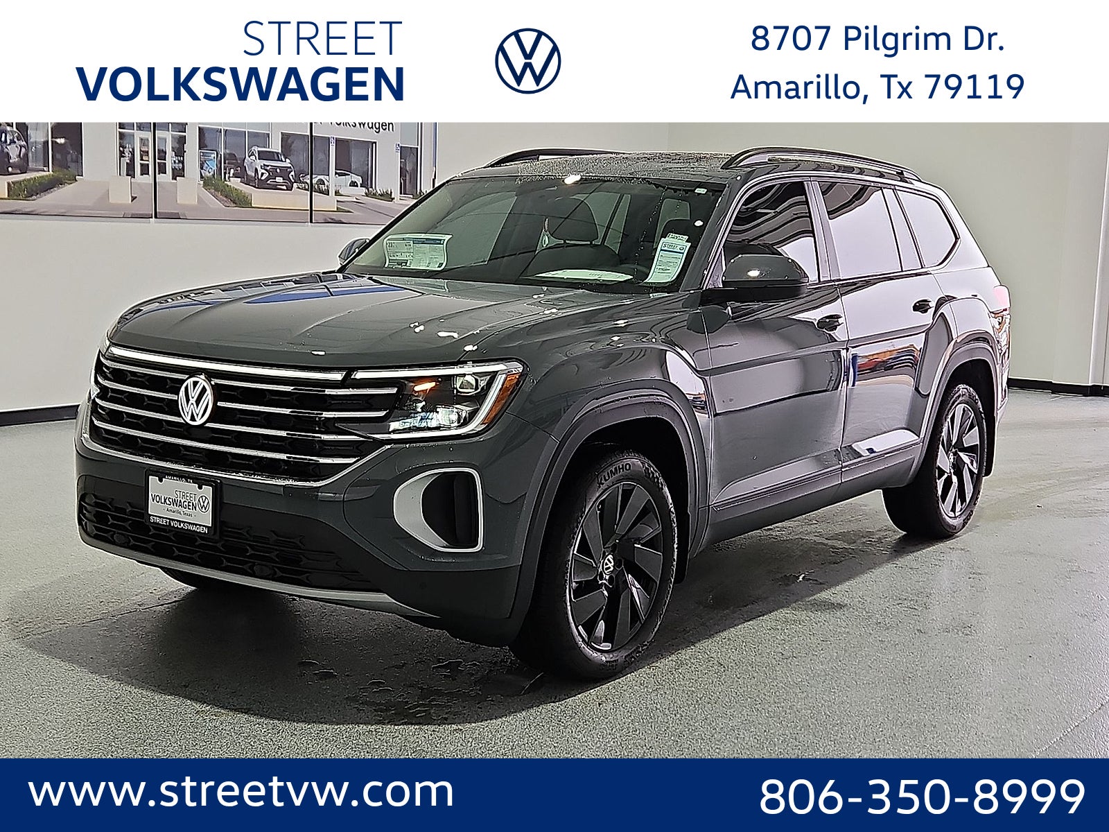 Pure Gray 2026 Volkswagen Atlas SUV / Crossover Front-Wheel Drive 8-Speed Automatic
