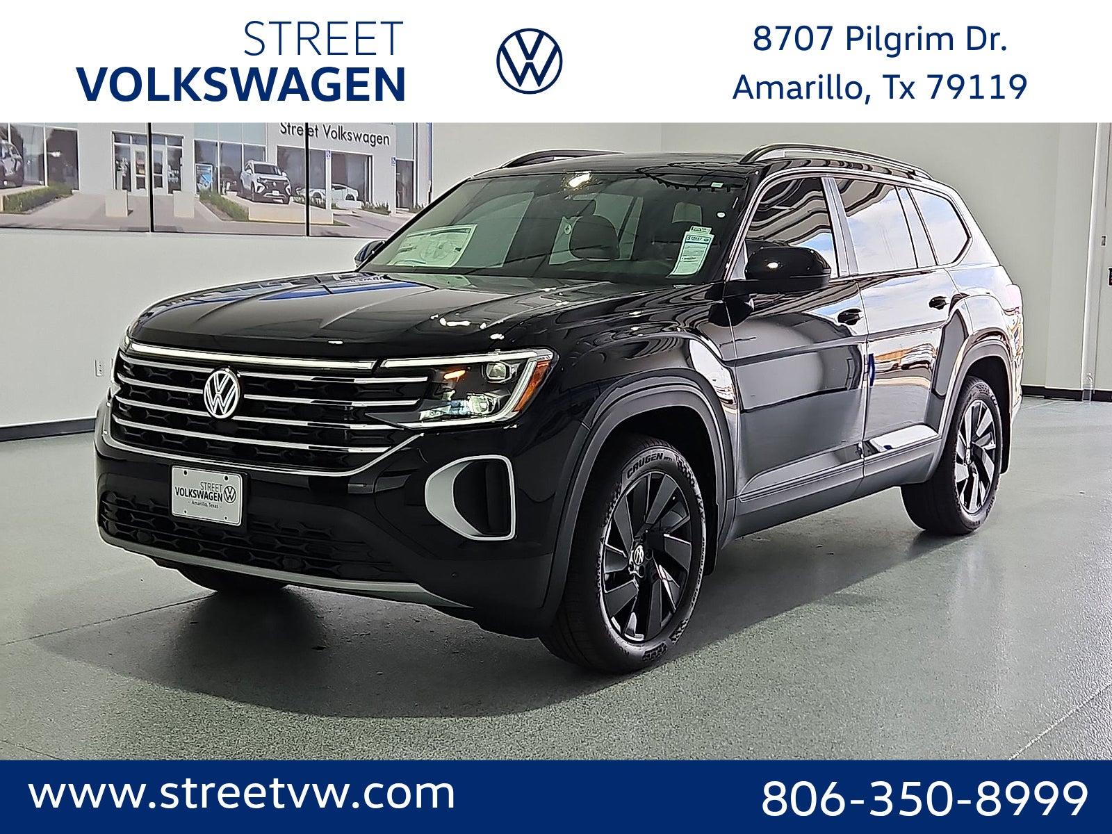 Deep Black Pearl 2026 Volkswagen Atlas SUV / Crossover Front-Wheel Drive 8-Speed Automatic