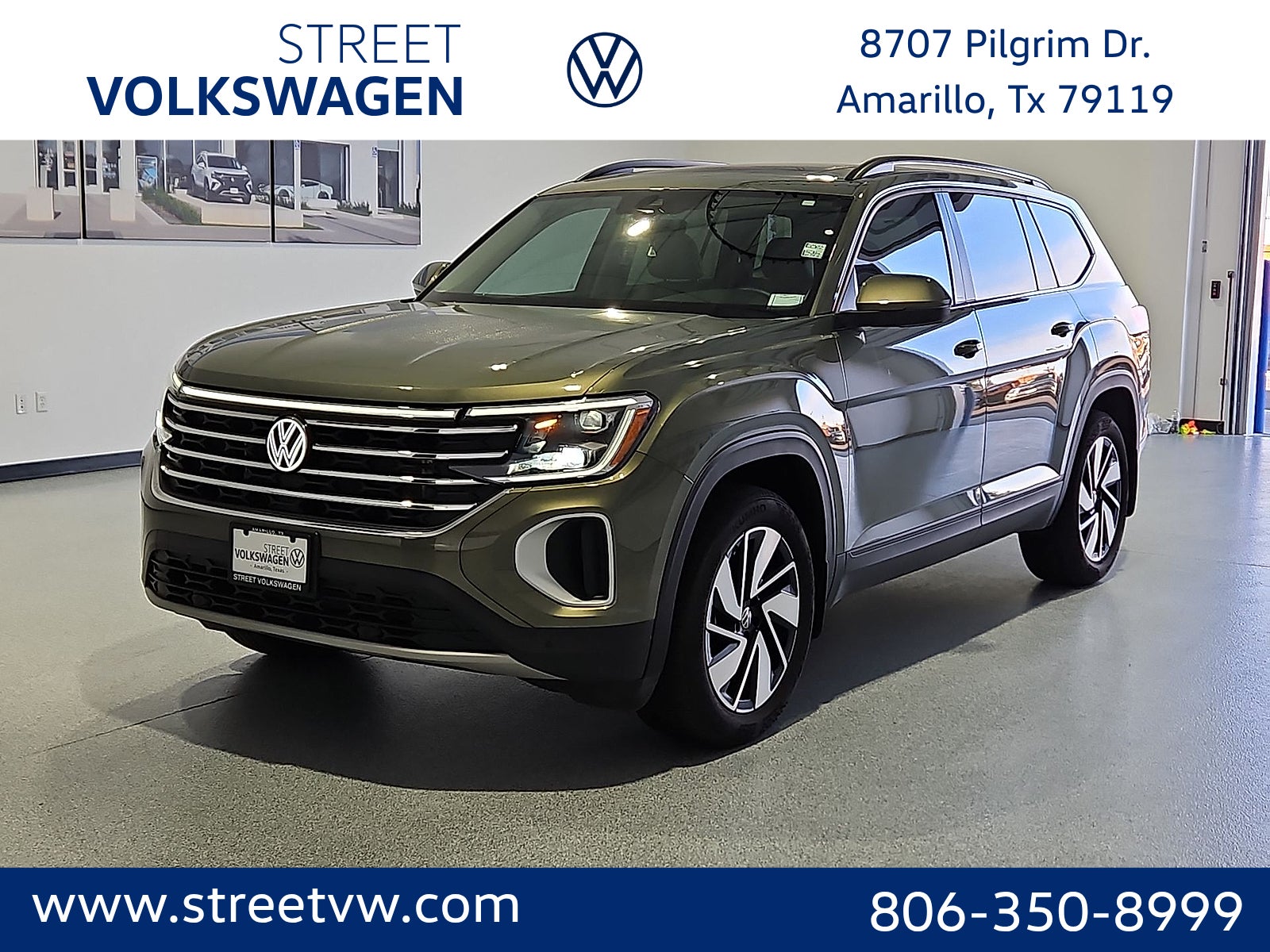 Avocado Green Pearl 2026 Volkswagen Atlas SUV / Crossover Front-Wheel Drive 8-Speed Automatic