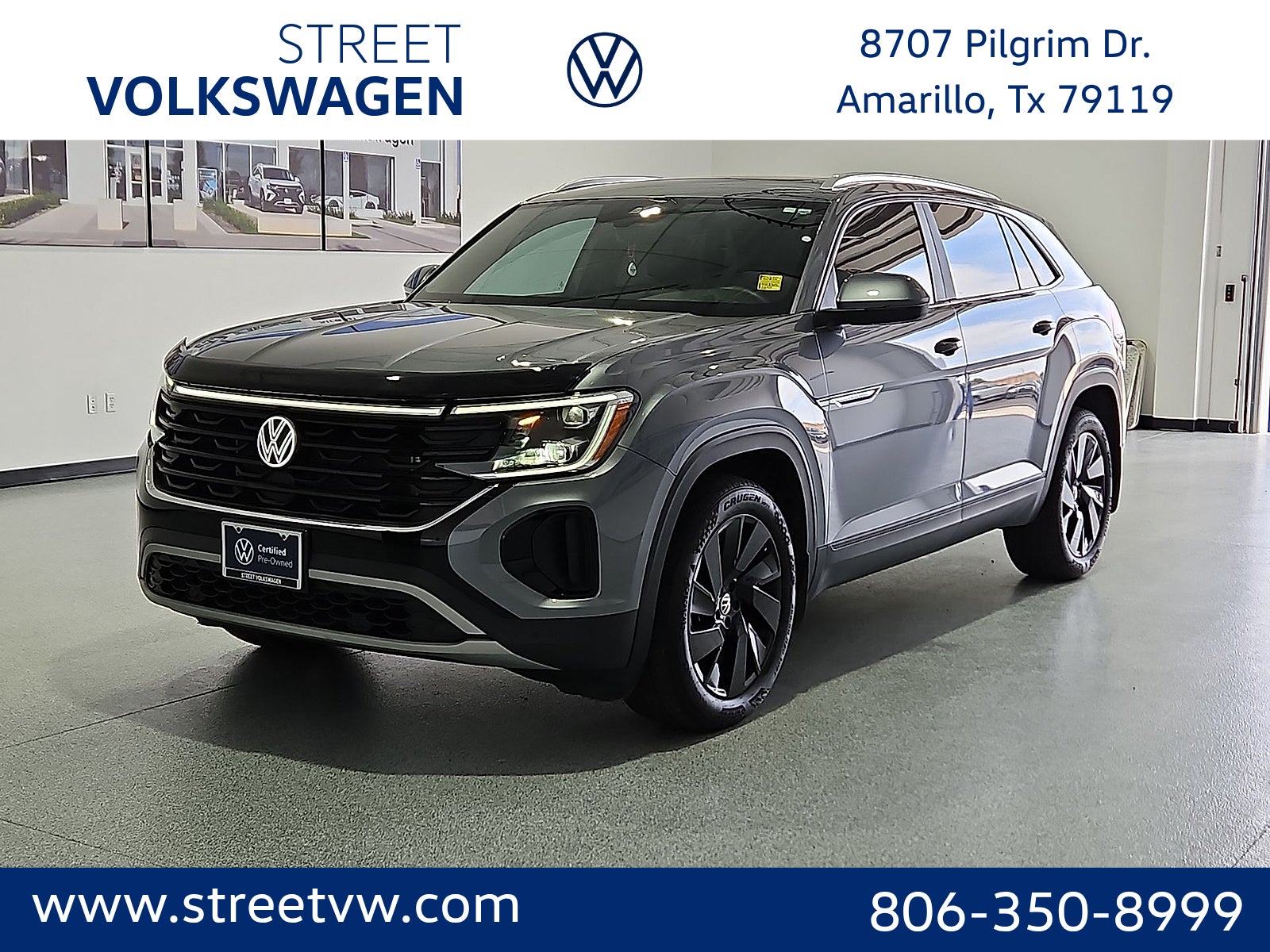 Platinum Gray Metallic 2024 Volkswagen Atlas Cross Sport SUV / Crossover All-Wheel Drive 8-Speed Automatic