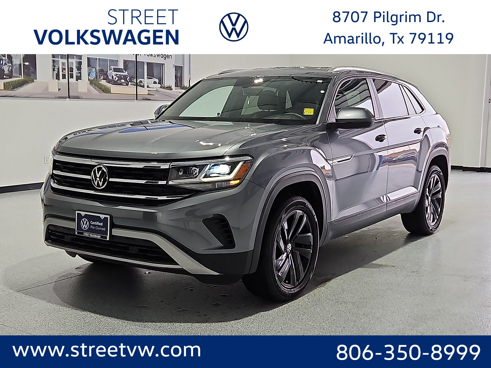 Platinum Gray Metallic 2023 Volkswagen Atlas Cross Sport SUV / Crossover Front-Wheel Drive 8-Speed Automatic